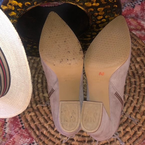 Stuart Weitzman Grandiose Suede Ankle Bootie - Picture 8 of 14